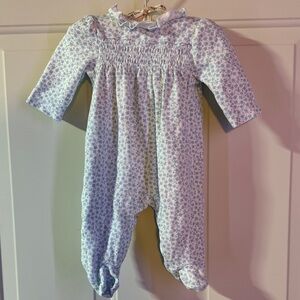 Little Me- Floral Blue Baby Onesie- 3m